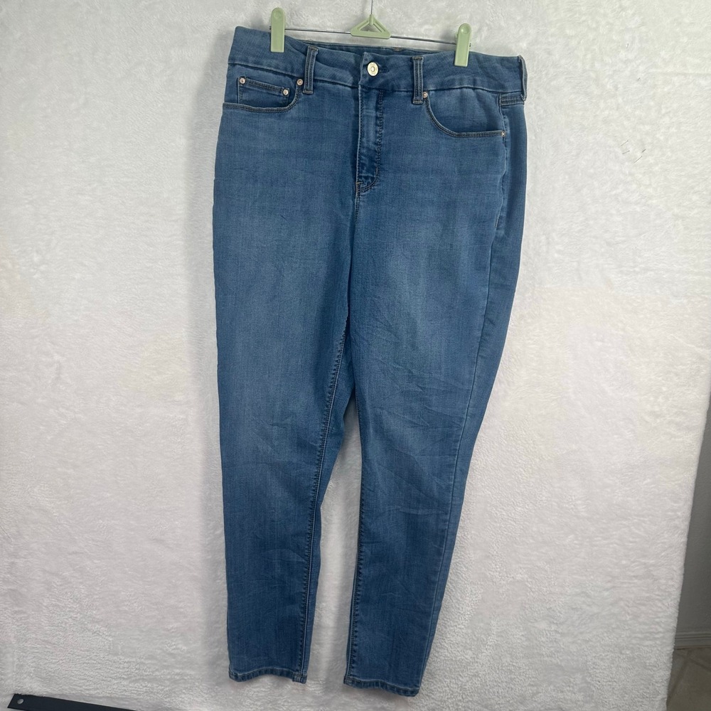 Seven7 Skinny Jeans Womens 14 Blue High Rise Stretch Slim Denim